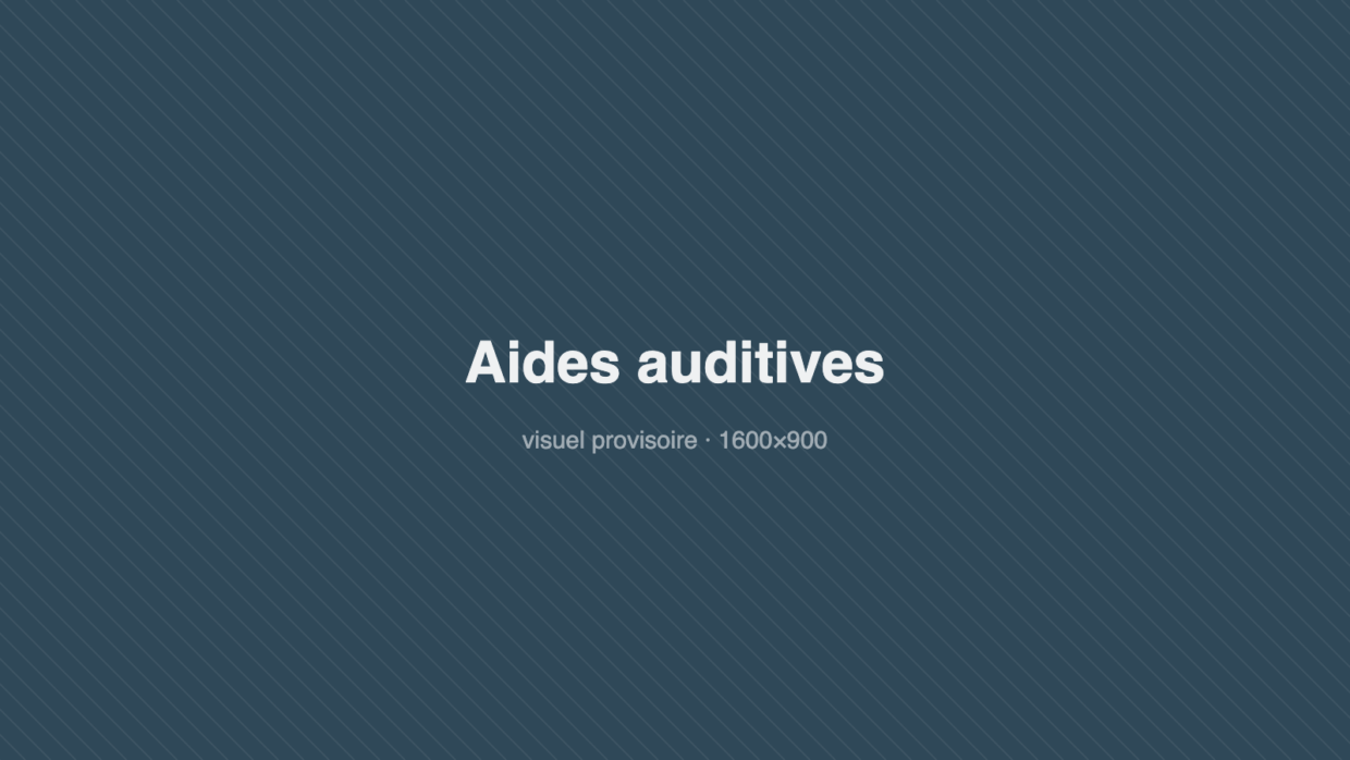 Bloc de couleur provisoire — Aides auditives